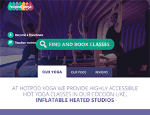 Tablet Screenshot of hotpodyoga.com